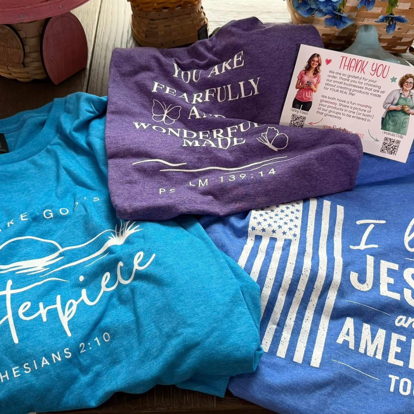 Look at this color combo!! 😍

One of my amazing customers said it best:

"If you know me, you know I live for comfort. And Ashley makes the best ones!! The designs stay bright. They stay vibrant. They don't fade away." 

That's exactly what I want for every single shirt that goes out the door.

Three designs, three colors ... this is what I mean when I say there's a perfect color for everyone.

Find your favorites at the link in bio ... OR message me & we'll pick your perfect colors together!

#customshirts #shirtlove #printshop #yoursolutionspace #mamaownedbusiness